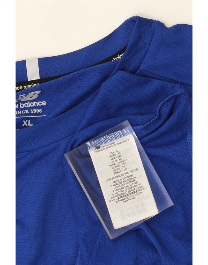Tricou pentru bărbați NEW BALANCE Top XL Albastru Poliester