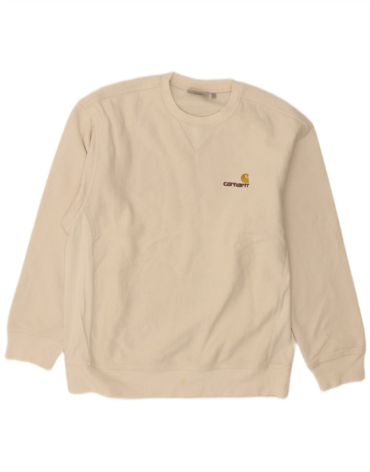 Hanorac pentru bărbați Carhartt Pulover mare, bej, bumbac