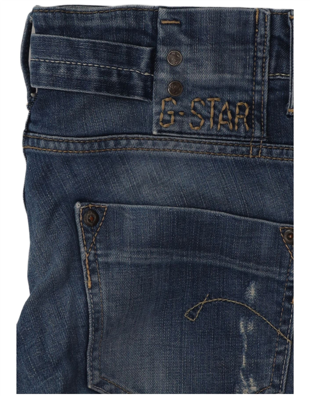 G-STAR Blugi Distressed drepte pentru femei W29 L30 albastru