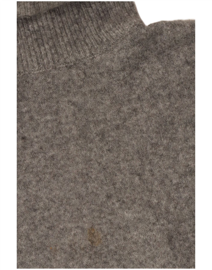 Pulover supradimensionat pentru femei Zara, cu gât rulat, UK 10, mic, gri acrilic