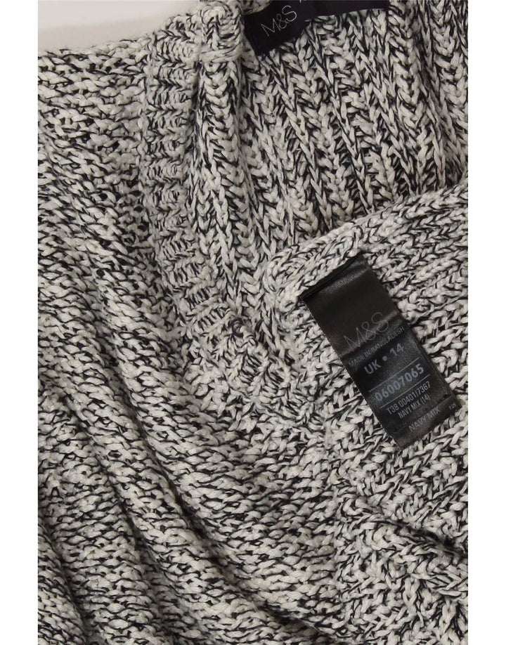 Pulover pentru femei Marks & Spencer, cu decolteu în V, UK 14 Medium, bleumarin, pete