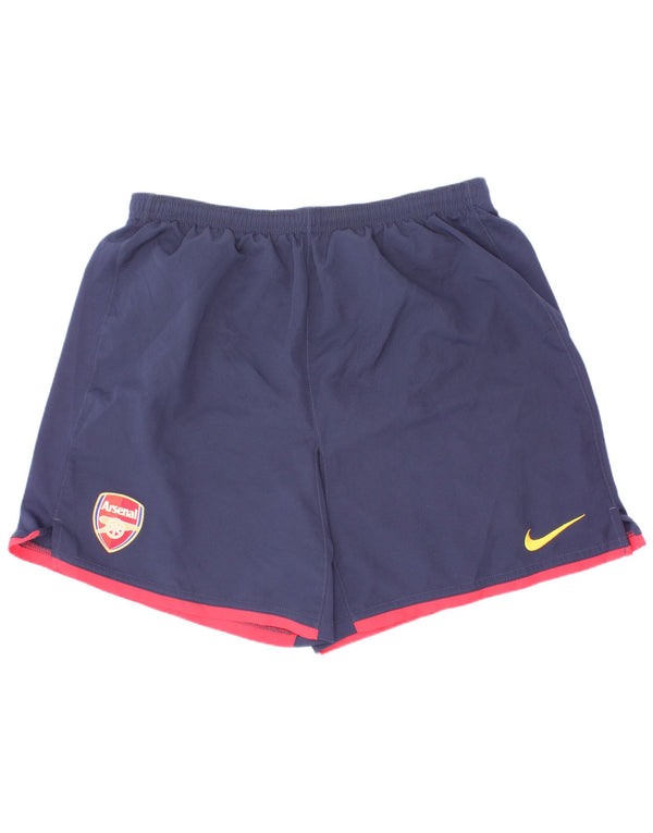 Pantaloni scurți sport Nike pentru băieți Arsenal 13-14 ani XL bleumarin poliester cu dungi