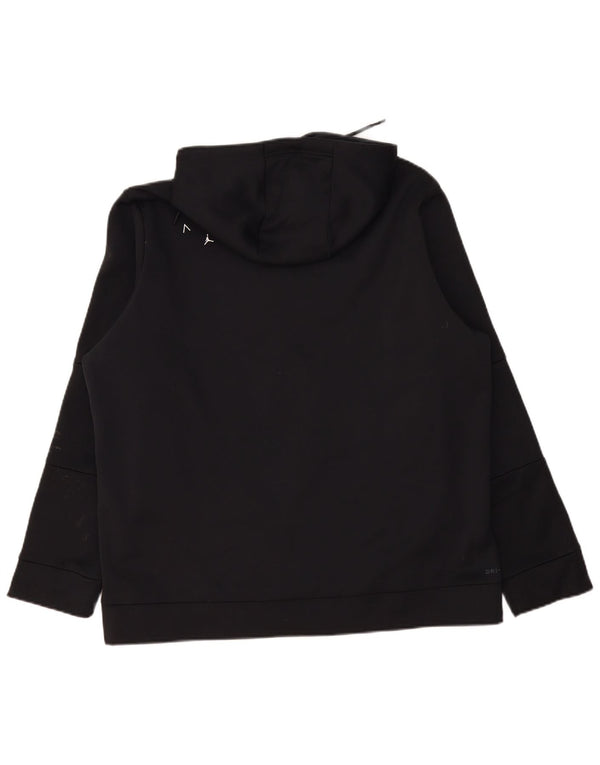 Jumper Jordan pentru bărbați, cu grafic standard, cu glugă, 2XL, poliester negru