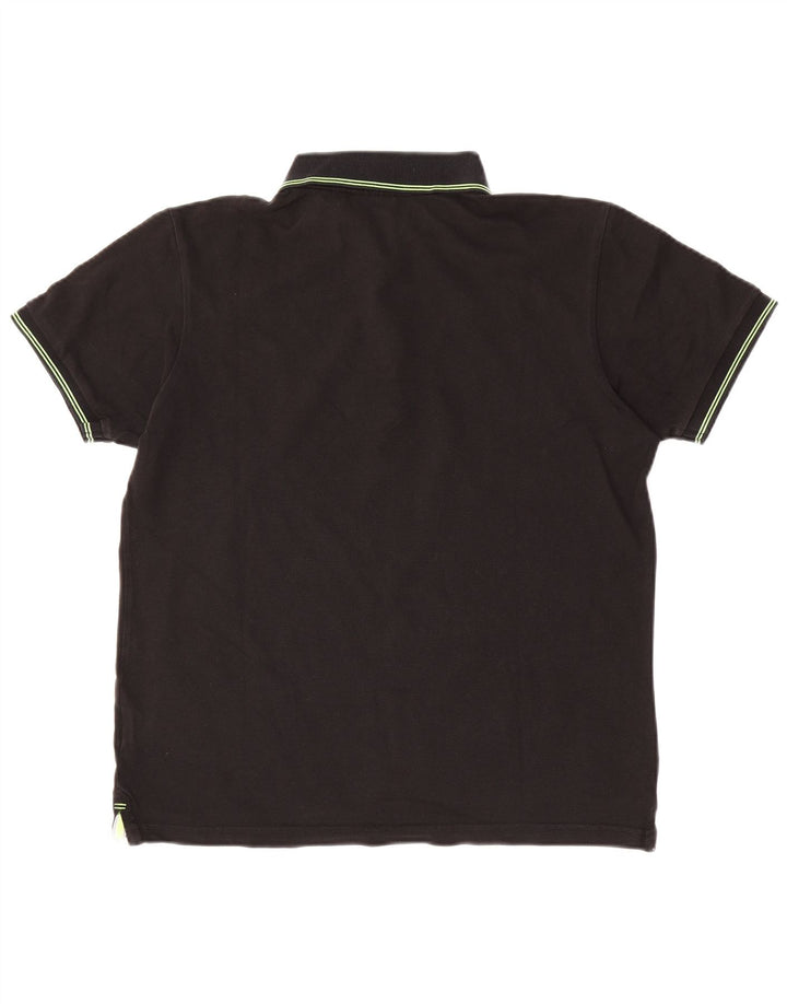 Tricou polo pentru bărbați Rifle, bumbac negru mare