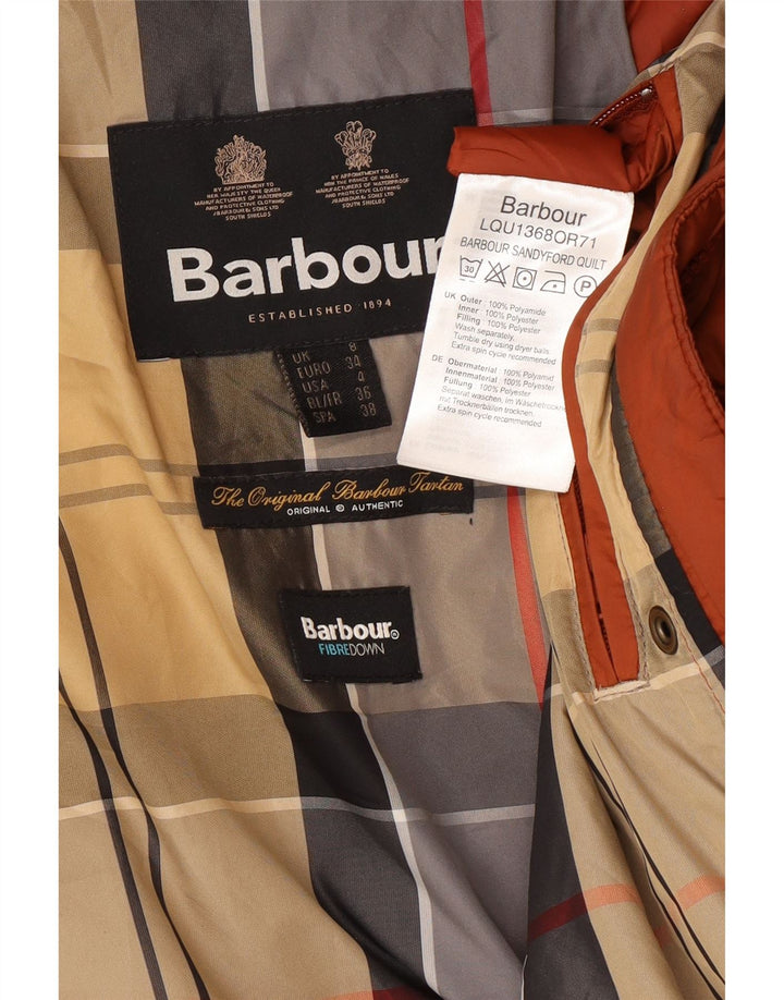 Palton căptușit supradimensionat cu glugă pentru femei Barbour UK 8 Poliamidă maro mică