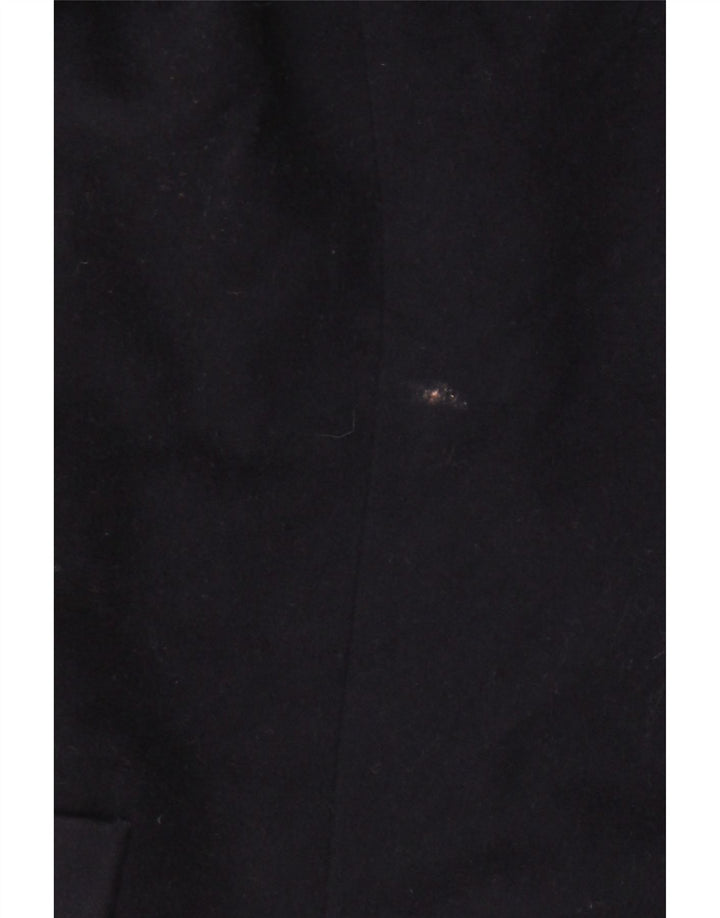Jaeger Femei Blazer Dublu Breasted UK 6 XS Bleumarin Lână Nouă