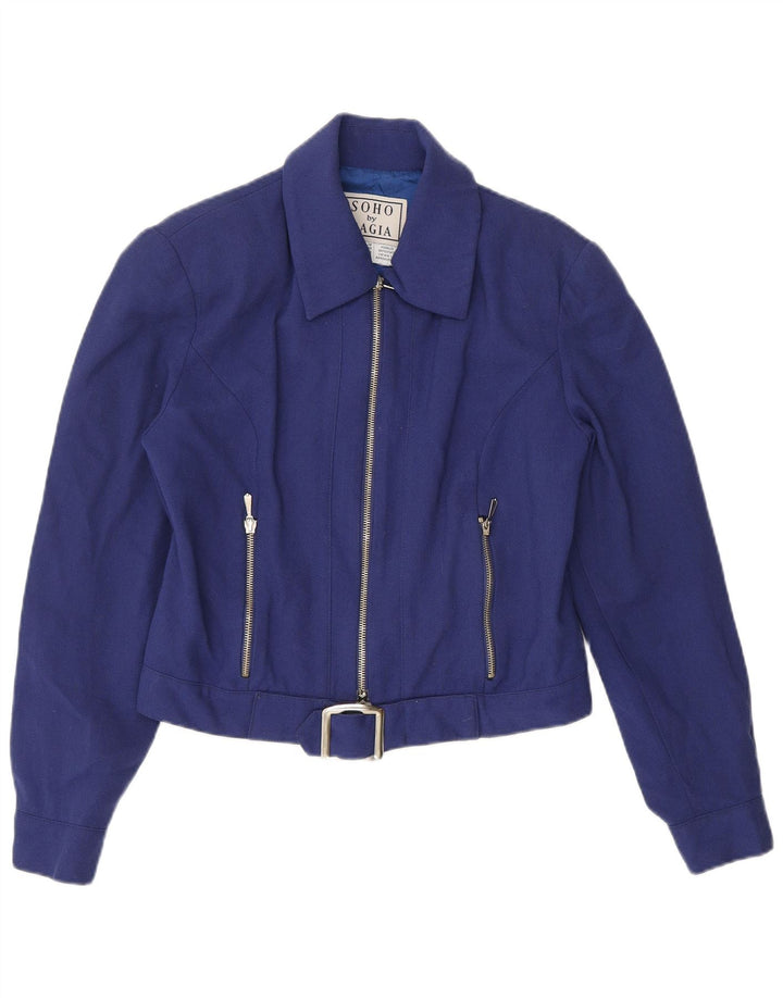 Jachetă Bomber Soho pentru femei Magia UK 10 Small Bleumarin