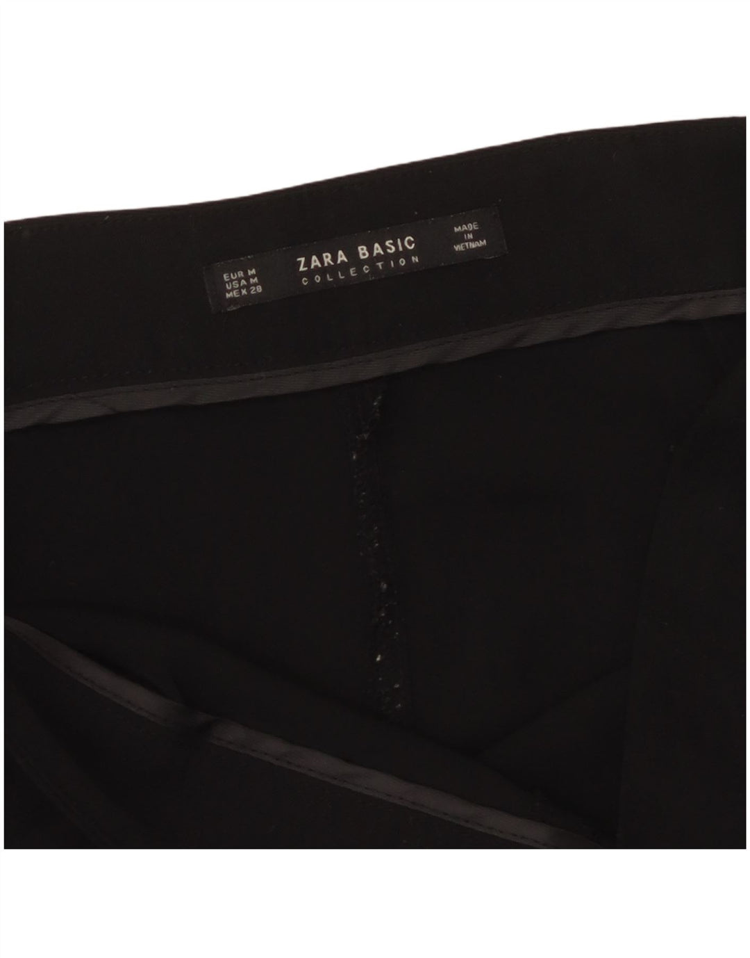 Pantaloni Capri pentru femei cu talie înaltă și picioare largi Zara Mediu L30 L22 Negru