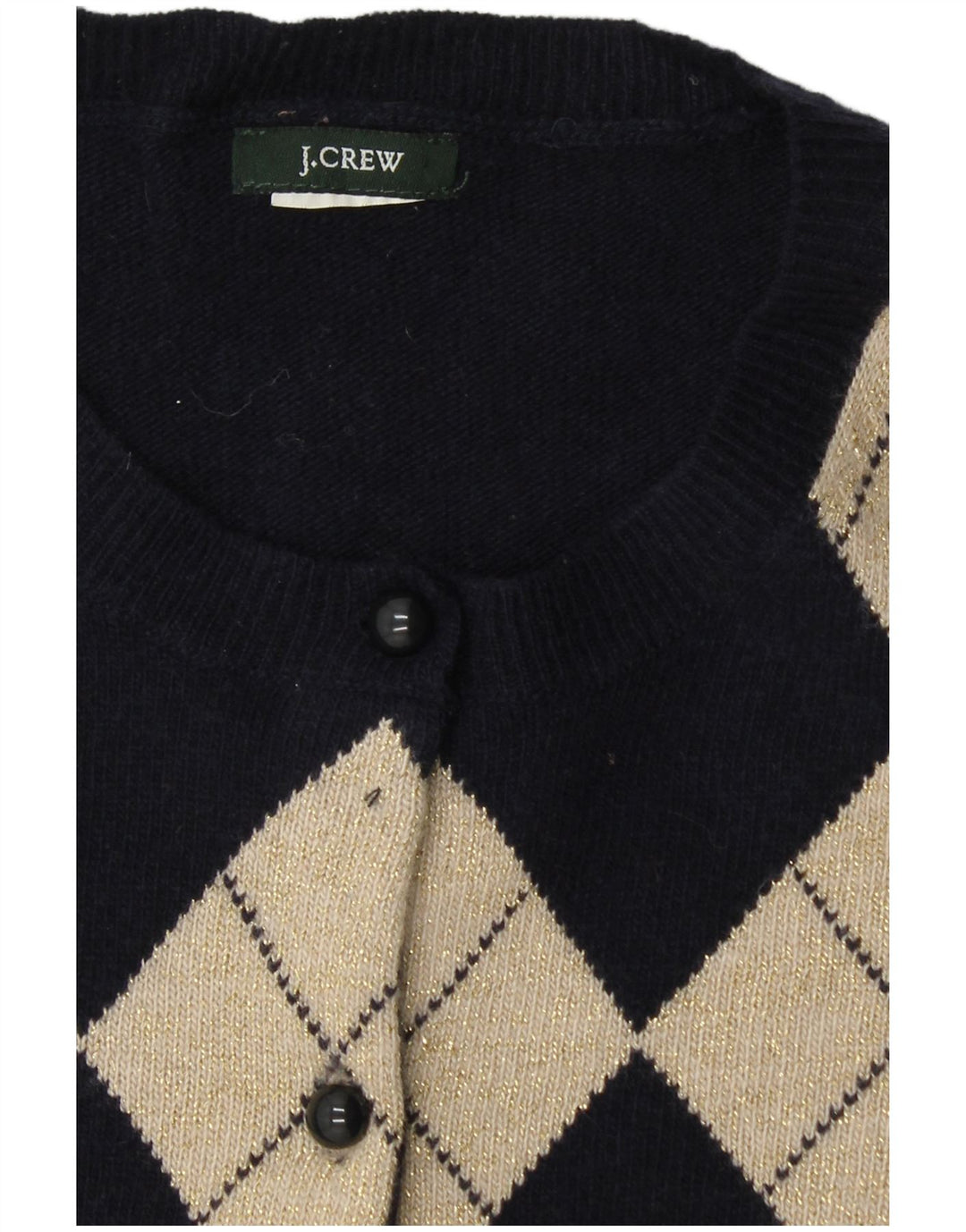 Pulover cardigan pentru bărbați J. CREW UK 6 XS bleumarin Argyle/Diamond