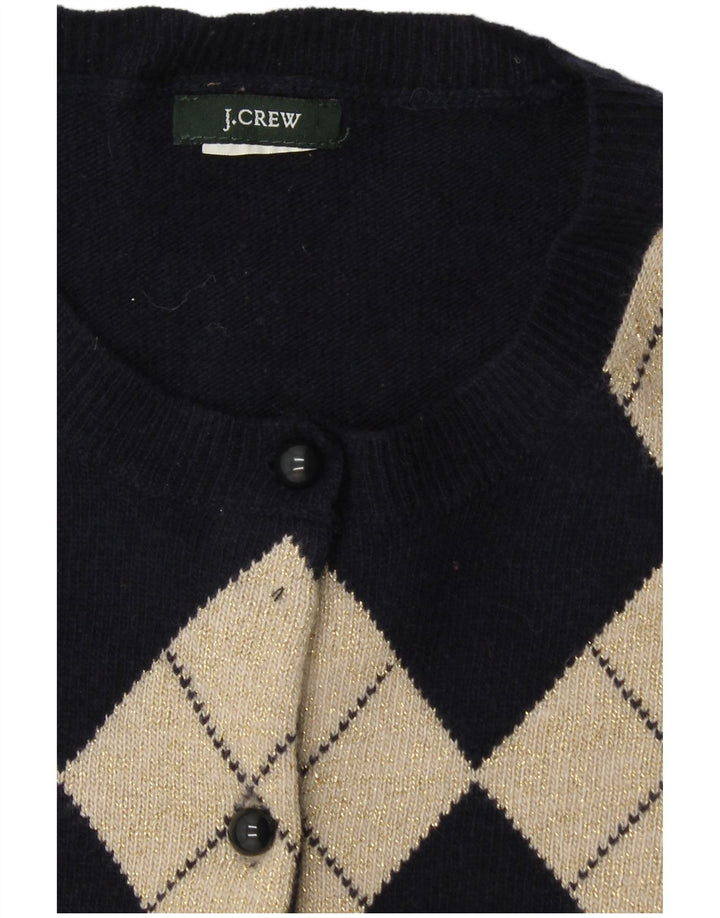 Pulover cardigan pentru bărbați J. CREW UK 6 XS bleumarin Argyle/Diamond