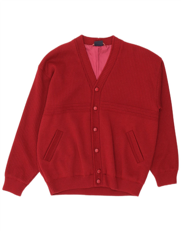 Pulover cardigan Almira pentru bărbați IT 52 Lână merinos roșie mare