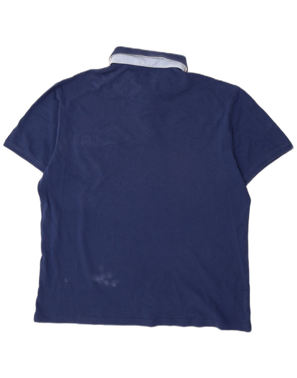 Cămașă polo HARMONT & BLAINE pentru bărbați, 4XL, bumbac bleumarin