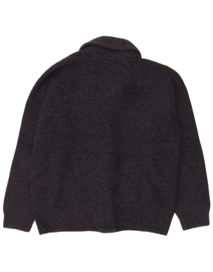 Cardigan pentru bărbați Marks & Spencer, mare, acrilic, albastru bleumarin