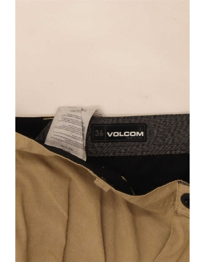 Pantaloni scurți chino Thanaz pentru bărbați Volcom W36, mare, bej, poliester