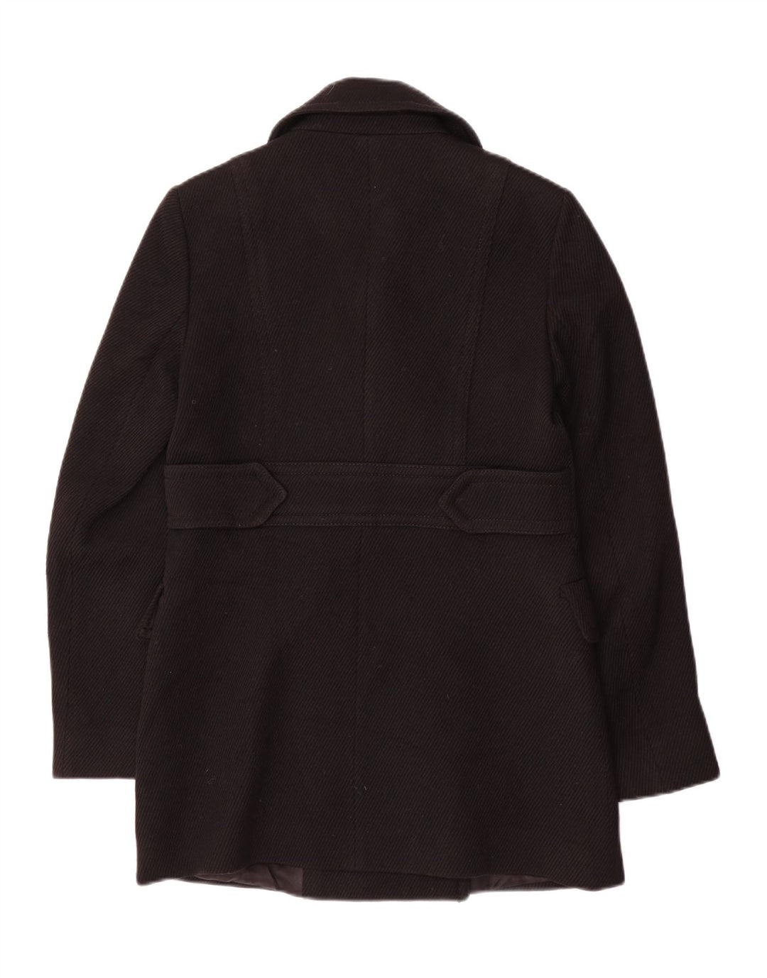 Massimo Dutti Palton dublu pentru femei EU 38 Lână neagră mică