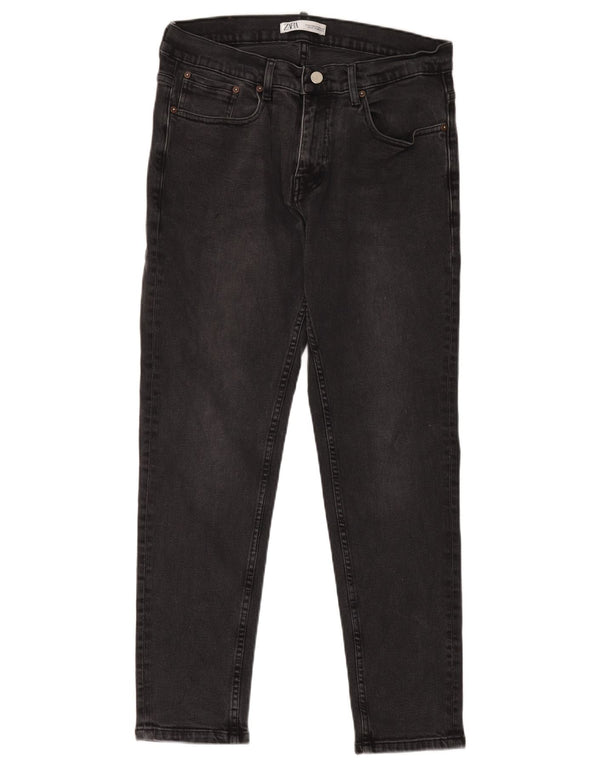 Blugi skinny pentru bărbați Zara EU 44 Large W34 L29 Bumbac negru