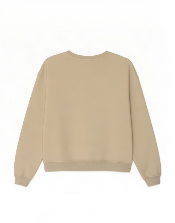Calvin Klein Jeans Fete Hanorac grafic Pulover 15-16 ani Bej Bumbac