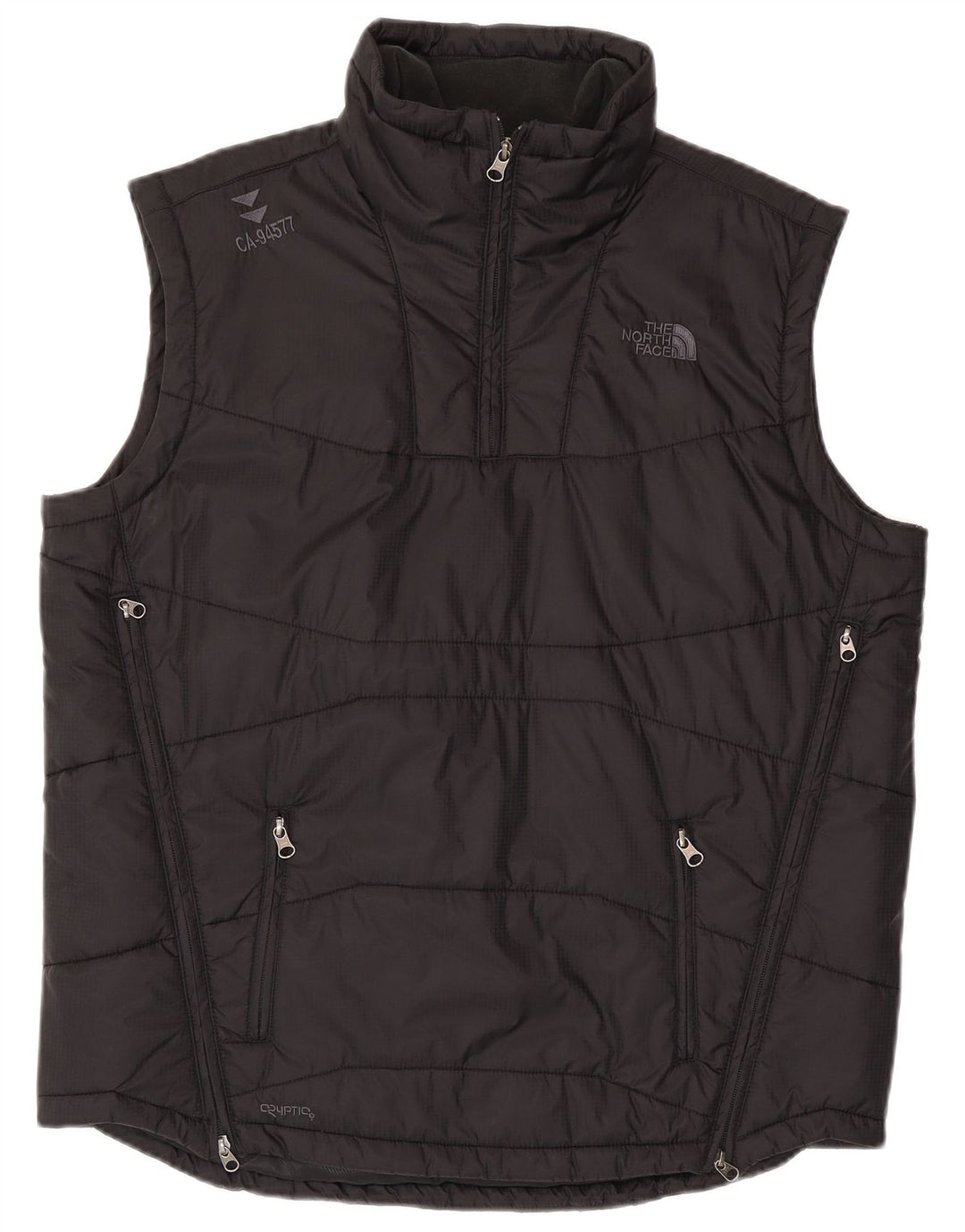 The North Face Mens Pullover Padded Gilet UK 40 Large Black Nylon