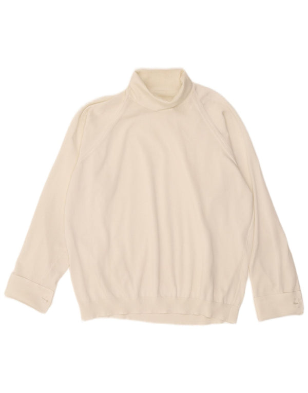 Bluză cu mânecă lungă supradimensionată pentru femei Vintage UK 16 Large White