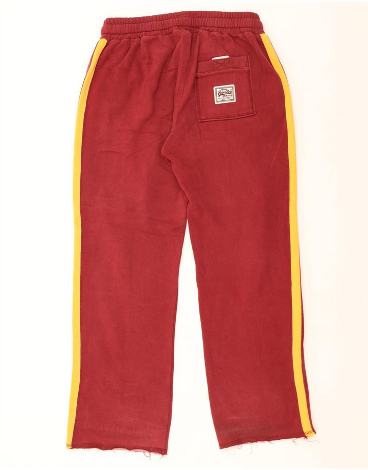 Pantaloni de trening pentru bărbați Superdry Pantaloni de jogging, roșu mediu, bumbac color bloc