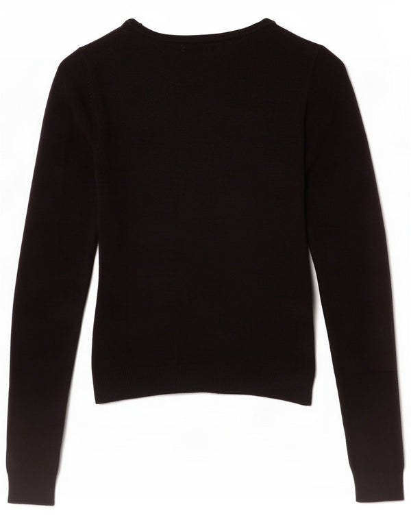 Zara Womens Blouse Top UK 14 Large Black Rayon