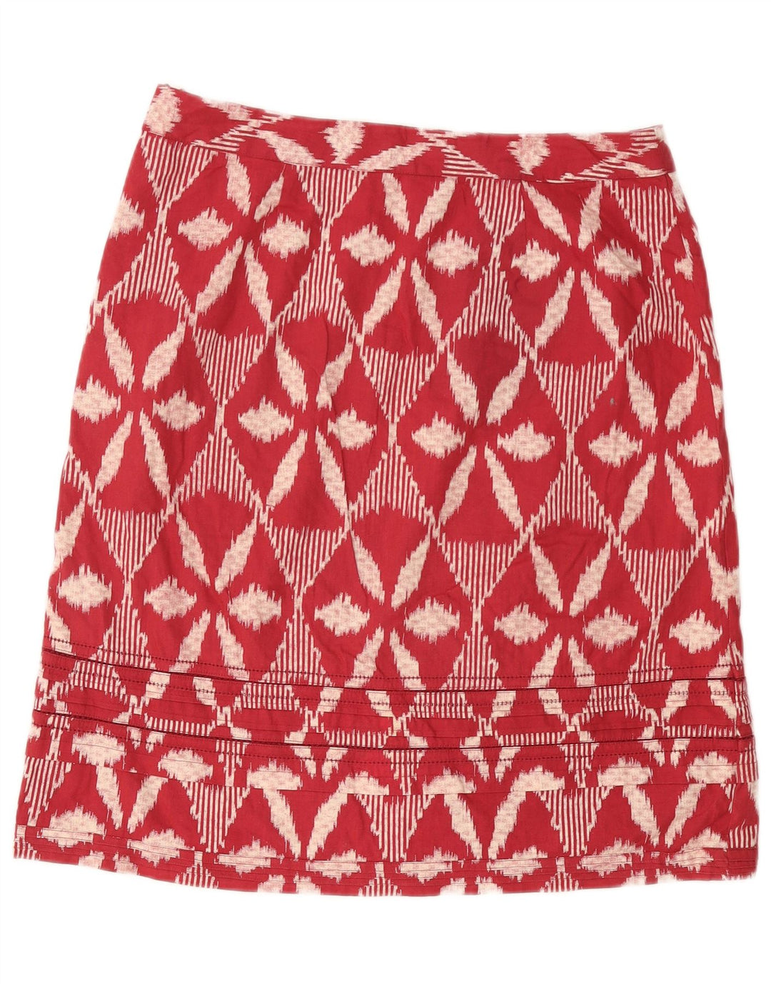 Fusta mini pentru femei White Stuff UK 14 Large W34 Burgundy Floral Bumbac