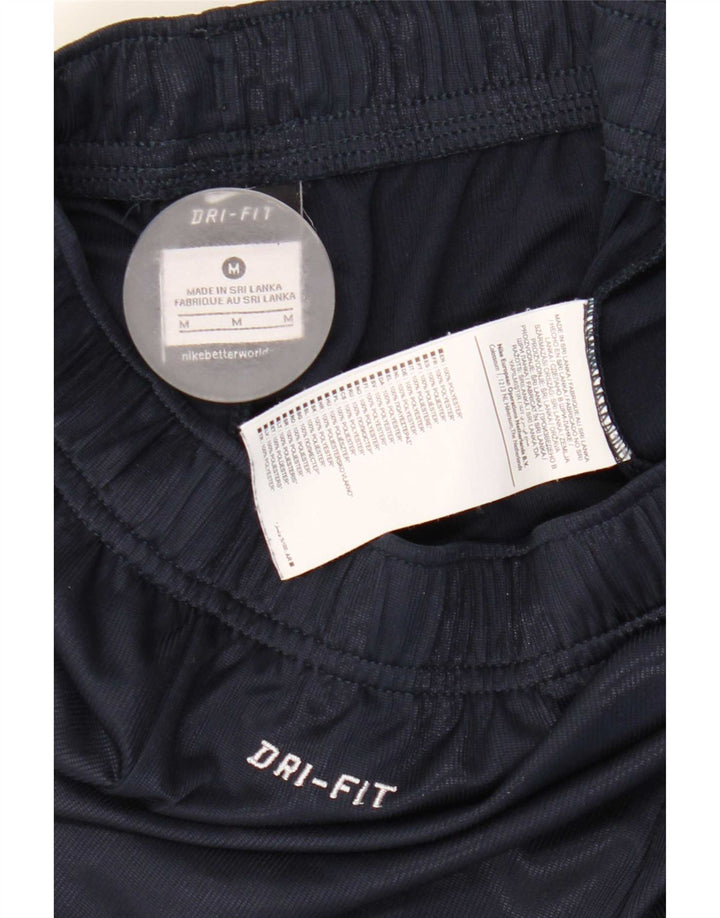 Pantaloni scurți sport Nike Dri Fit pentru bărbați, poliester cu dungi medii bleumarin