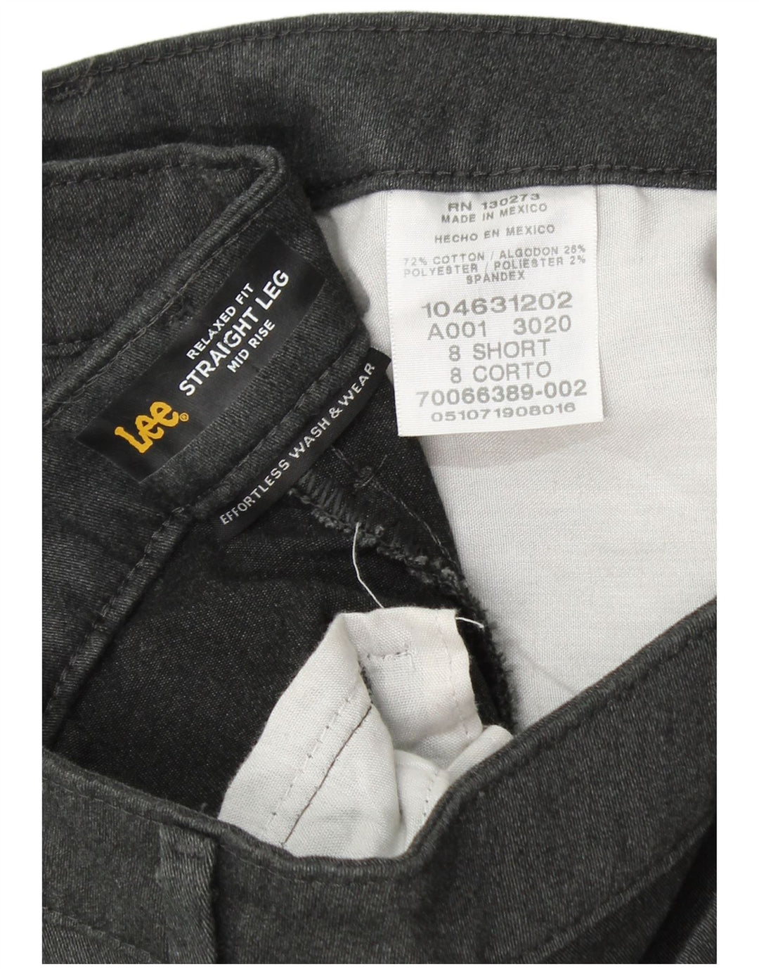 Pantaloni casual LEE cu talie medie pentru femei US 8 Medium W30 L30 gri