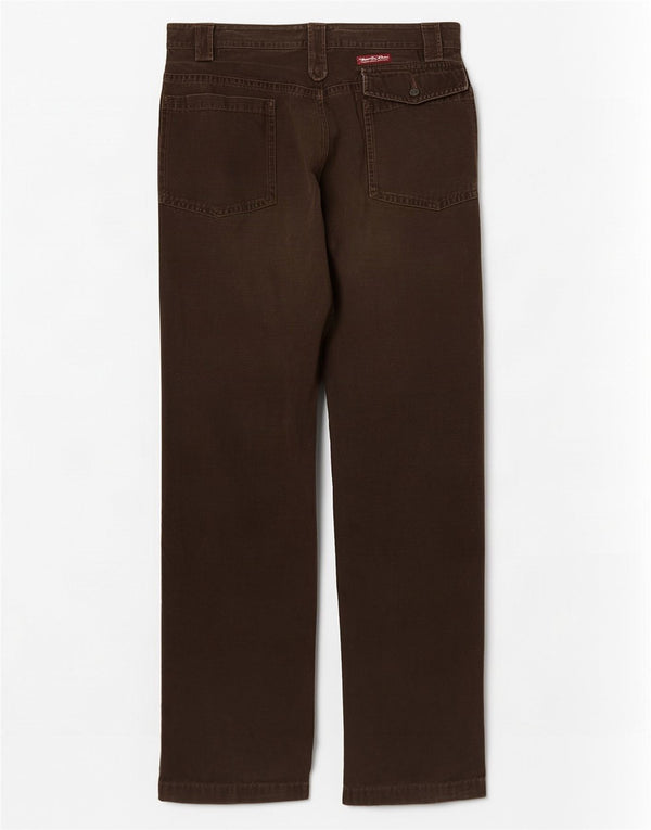 Pantaloni chino drepți pentru bărbați Marlboro Classics L38 L34 bumbac maro