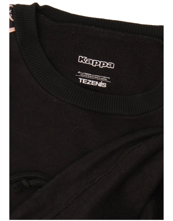 Pulover Kappa Tezenis Graphic pentru femei UK 12 Medium Negru