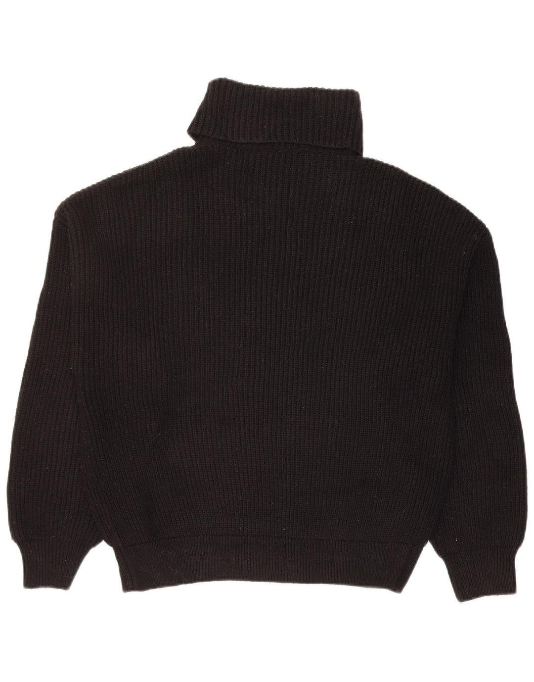 Pulover cu gât rulat Zara pentru femei UK 14 Medium Black Viscose