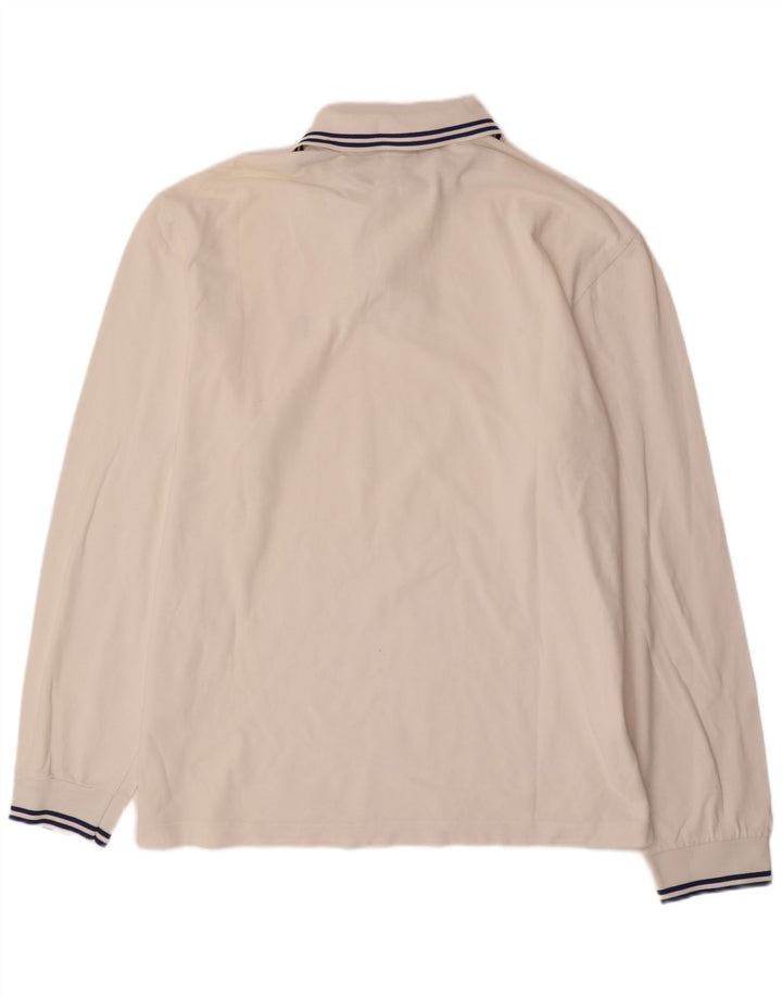 MARINA YACHTING Tricou polo cu mânecă lungă pentru bărbați, bumbac alb 3XL