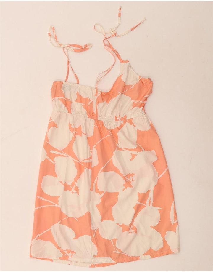 Rochie de soare Roxy pentru femei UK 12 Medium Pink Floral Poliester