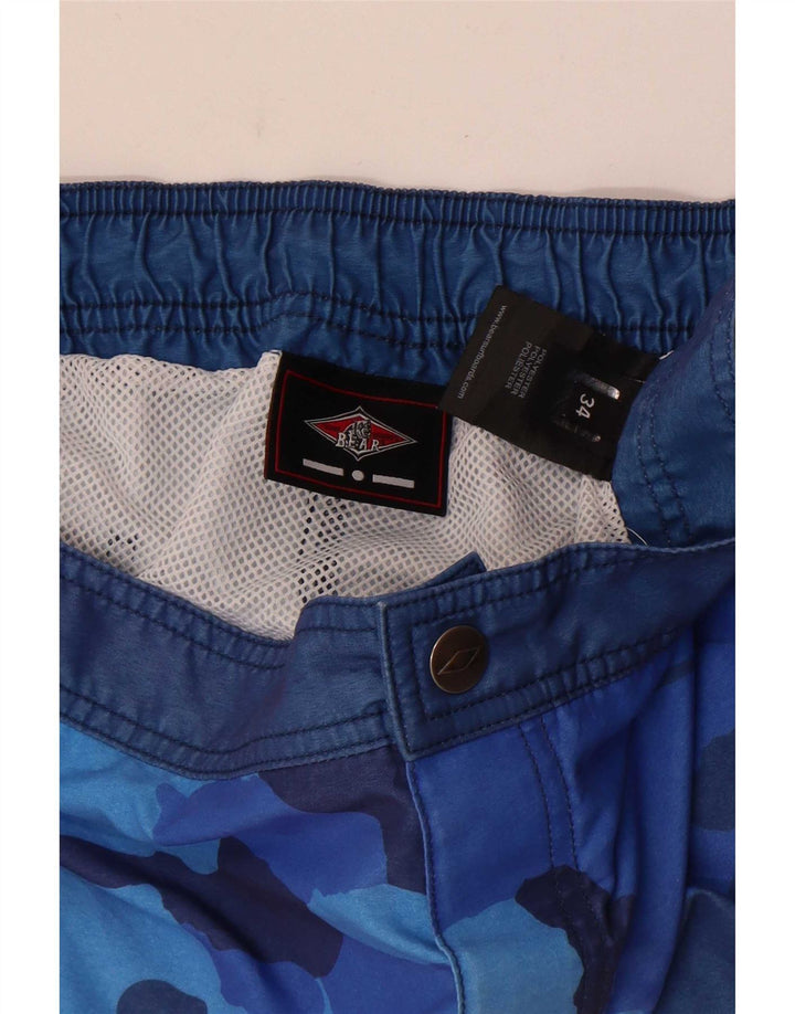 Pantaloni scurți de înot Bear pentru bărbați, mari, albastru, din poliester de camuflaj
