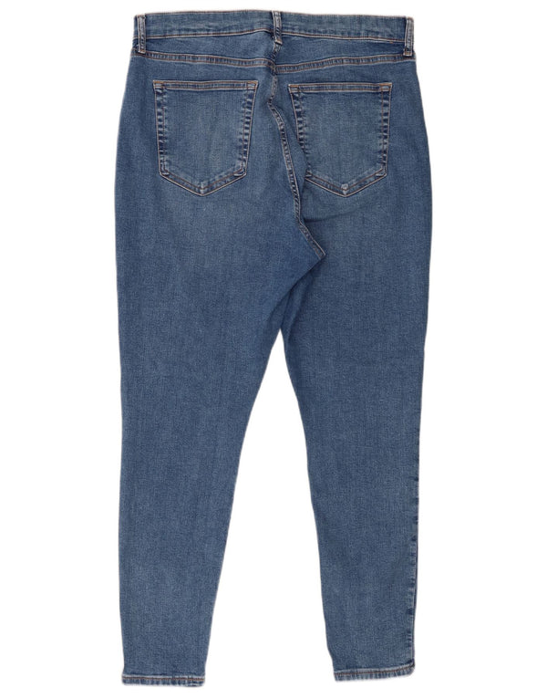 Topshop Blugi Jamie Skinny pentru femei UK 16 Large W30 L26 Blue Bumbac