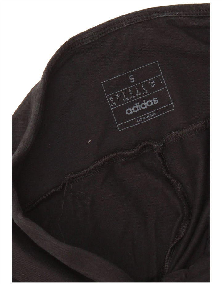 Leggings grafic Adidas pentru femei UK 8/10 Small Black