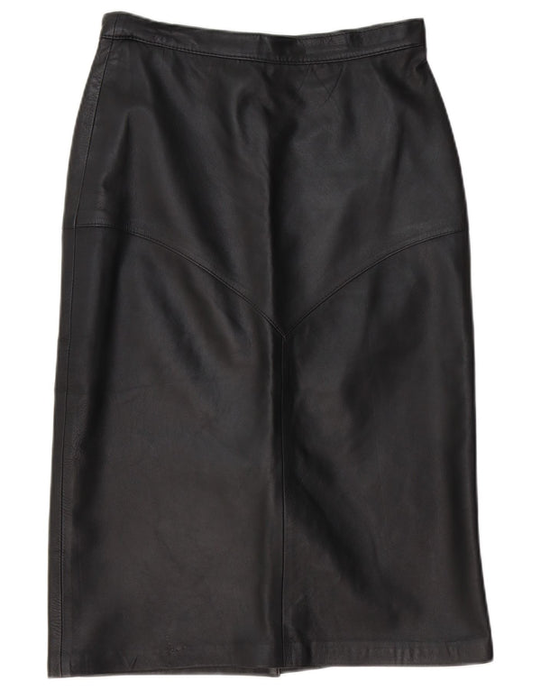 Fusta din piele vintage pentru femei EU 40 Medium W30 Piele neagra