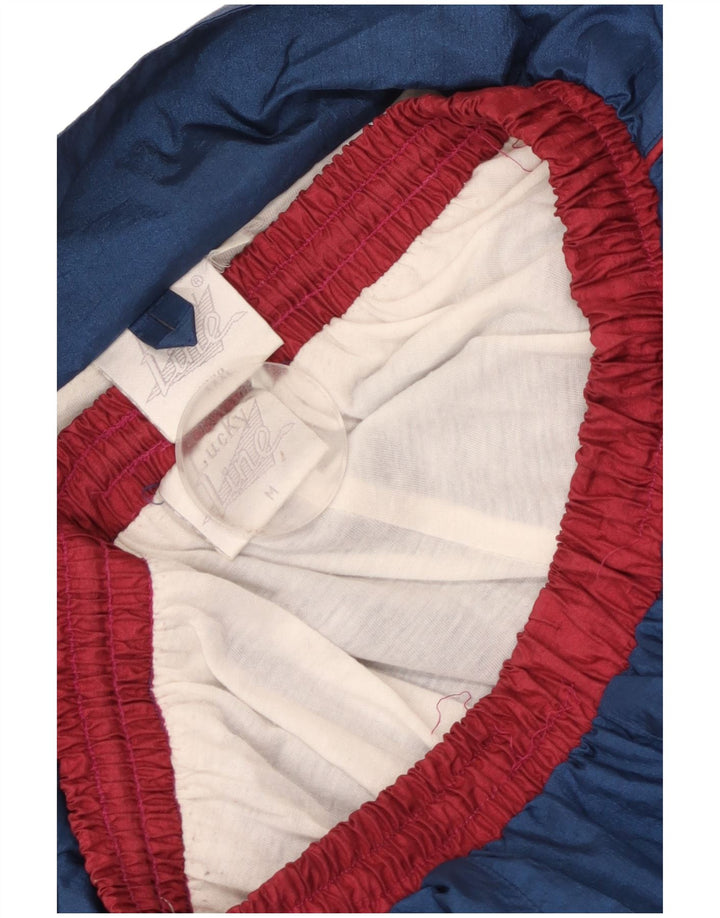 Trening vintage supradimensionat pentru bărbați, mediu, bleumarin, bloc de culoare