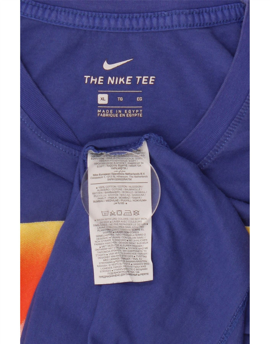 Tricou grafic pentru bărbați Nike Top XL Bumbac albastru