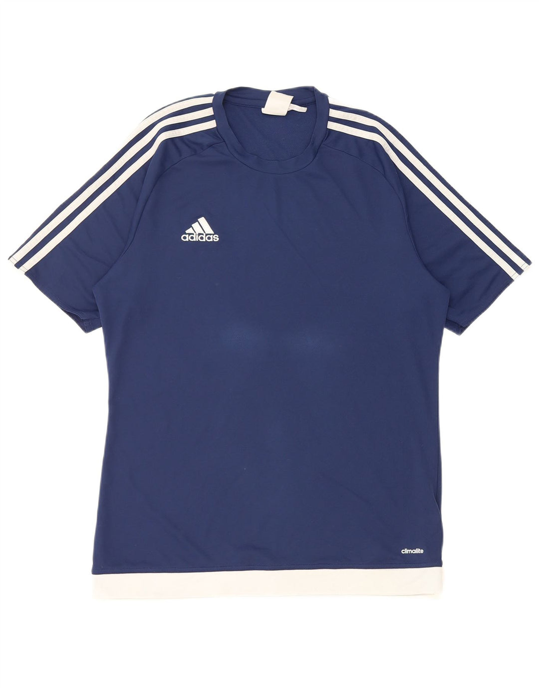 Tricou Adidas Climalite pentru bărbați Top Mediu Bleumarin Poliester Colorblock