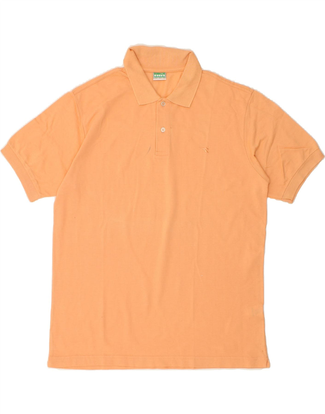 DIADORA Mens Polo Shirt Large Orange Cotton Vintage Diadora and Second-Hand Diadora from Messina Hembry 