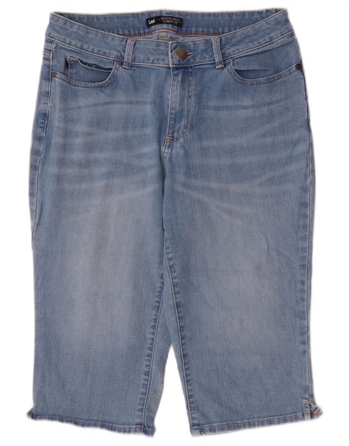 Blugi LEE pentru femei Modern Series Curvy Capri US 12 Large W30 L17 Blue Bumbac