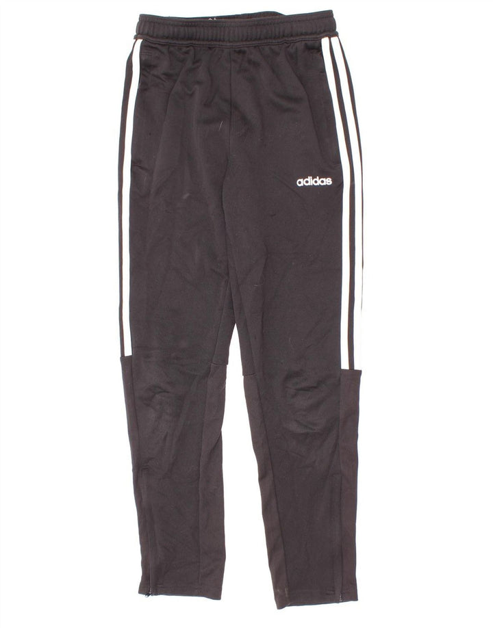 Pantaloni de trening Adidas Climalite pentru baieti 11-12 ani poliester negru