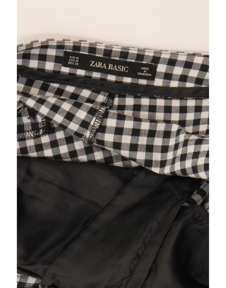 Pantaloni chino slim pentru femei Zara Mediu L30 L26 Negru Gingham
