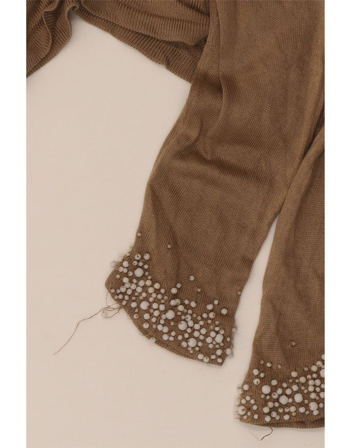 Pulover cardigan supradimensionat pentru femei Marks & Spencer UK 10 mic maro