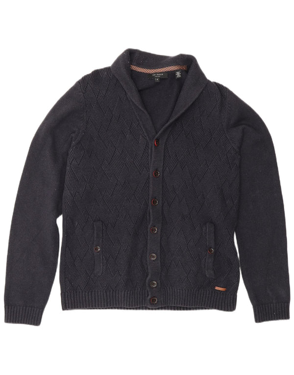 Pulover cardigan pentru bărbați Ted Baker Mărimea 4 mare bumbac bleumarin