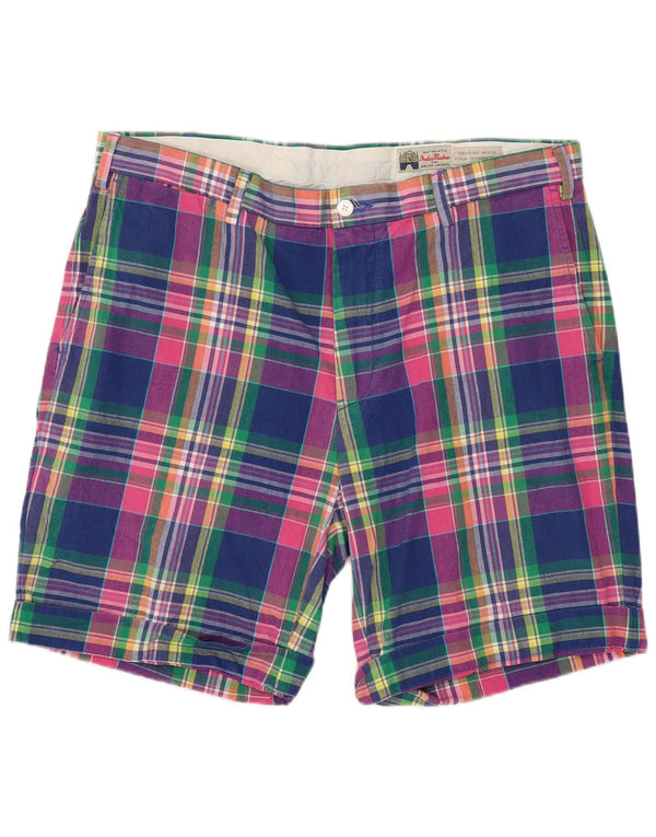 POLO RALPH LAUREN Mens Chino Shorts W35 Large Multicoloured Check