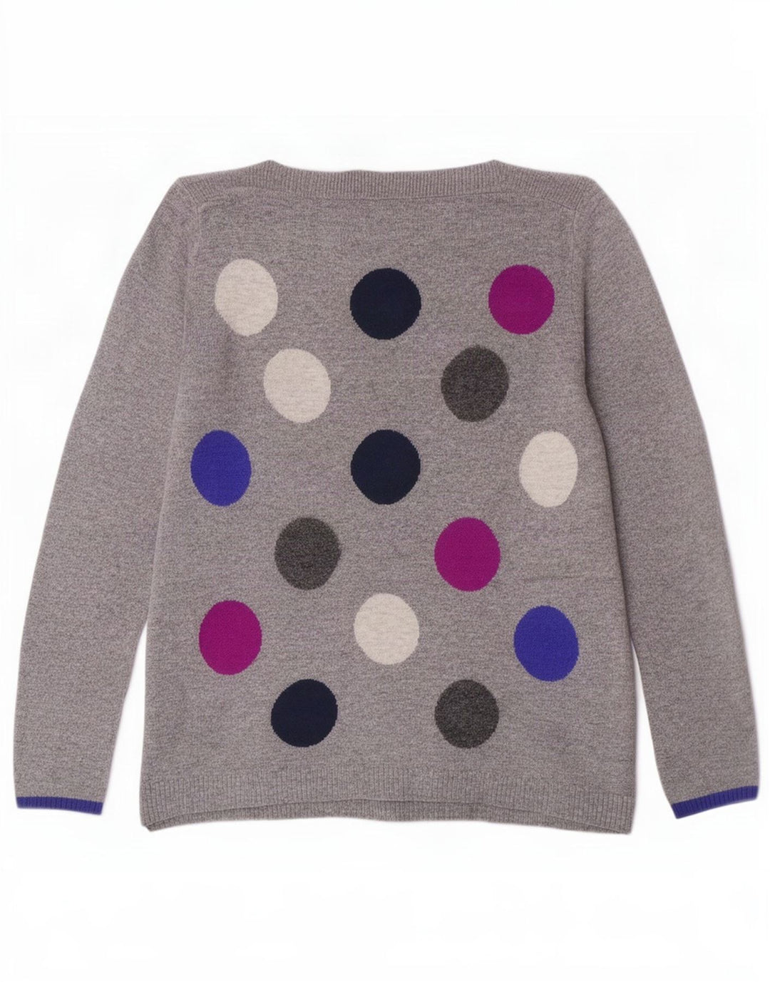 White Stuff Pulover pentru damă cu gât de barcă UK 10 Small Gri Geometric