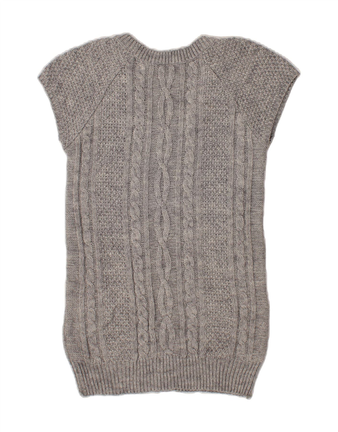OASIS Womens Short Sleeve Boat Neck Jumper Sweater UK 12 Medium Grey Vintage Oasis and Second-Hand Oasis from Messina Hembry 
