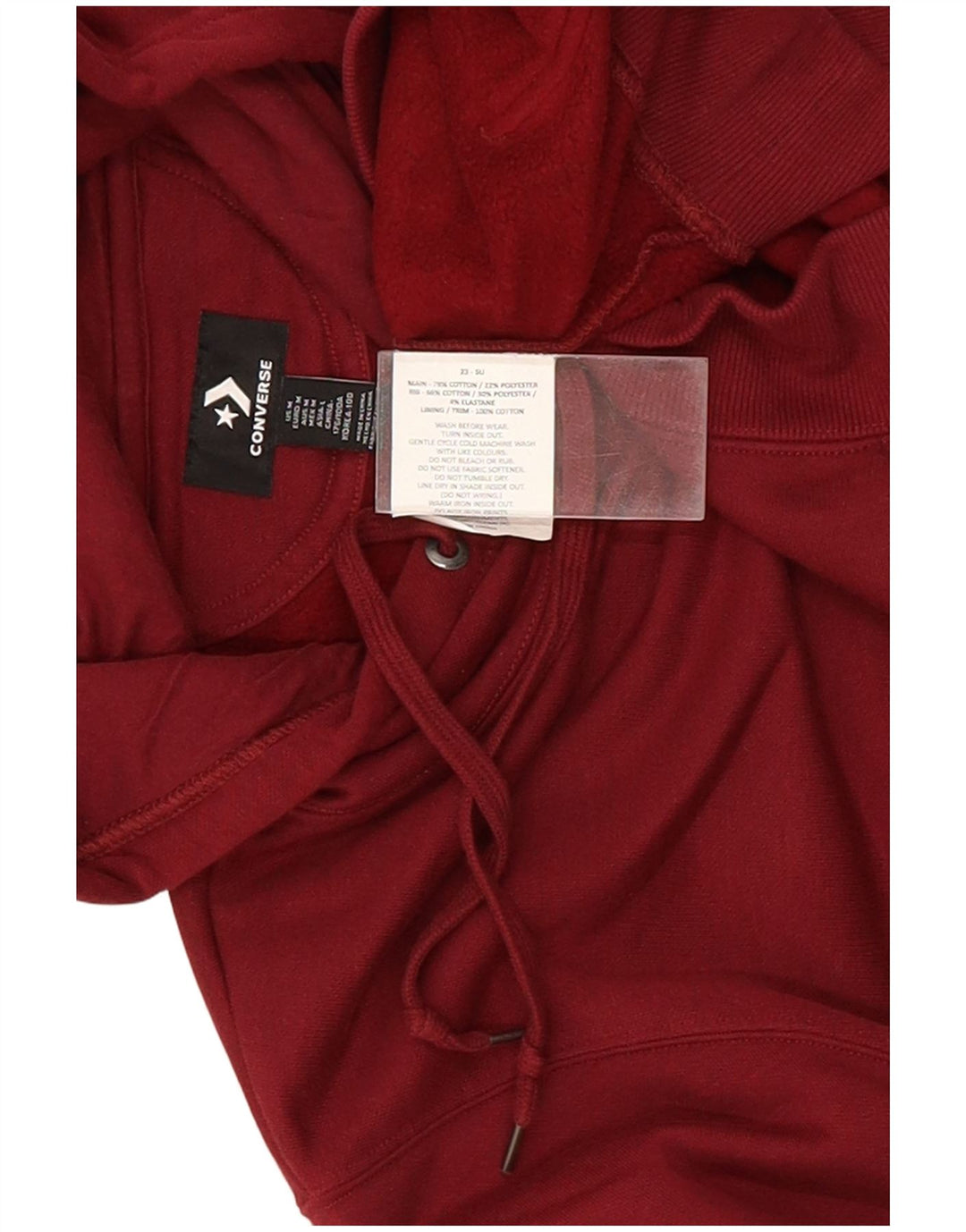 Pulover Converse pentru bărbați, bumbac burgundy mediu